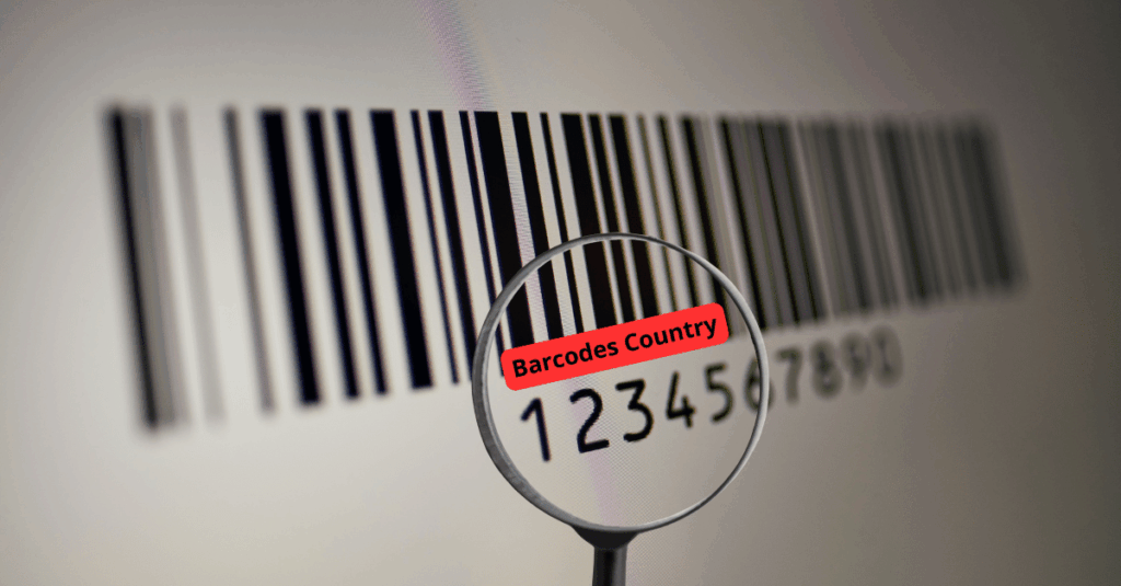 World map illustrating different Barcodes and country prefixes used in international trade and logistics