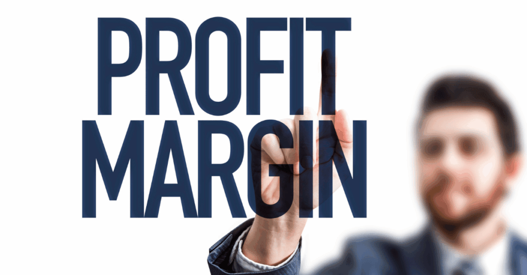 Business chart showing strategies to increase Margin, including product focus, pricing optimization, and expense management