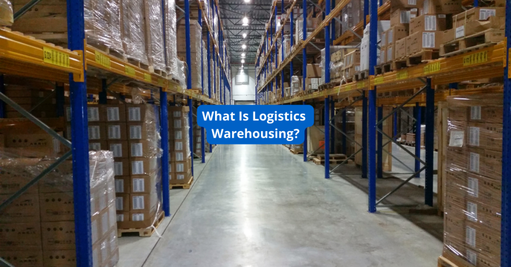 Modern logistics warehouse illustrating inventory management and supply chain operations